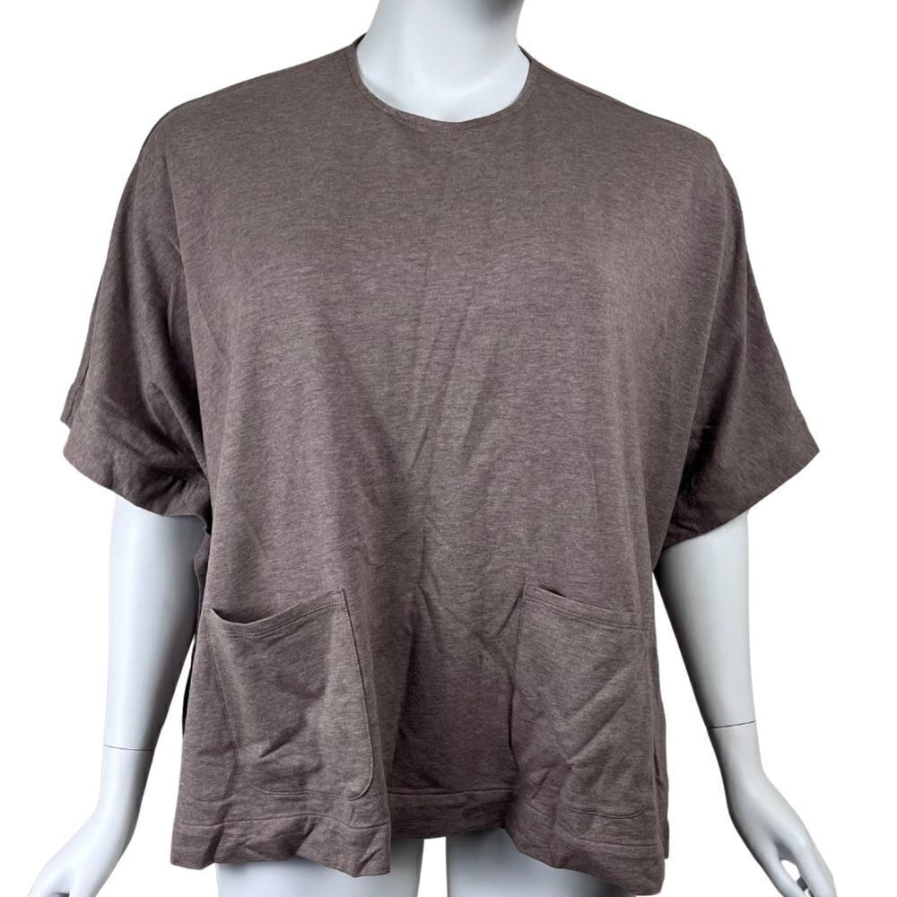 J Jill Pure Women's Size L Beigie Cotton Pullover Dolman Poncho Jersey Tunic Top